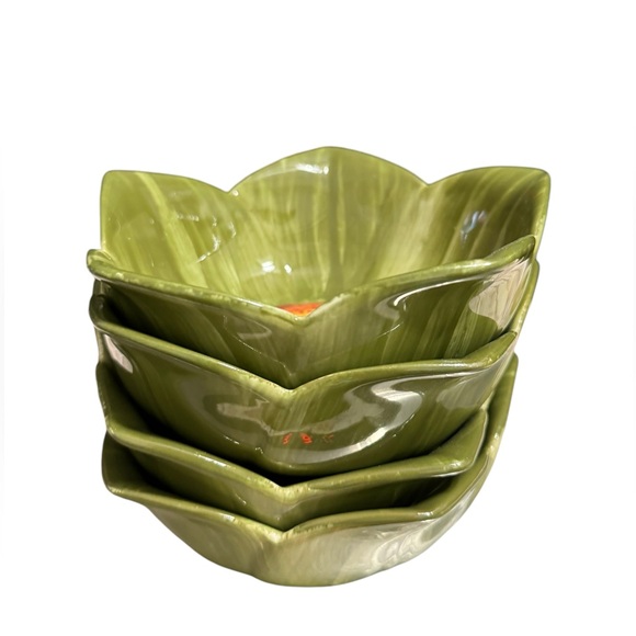 Set of 4 Tara Temp-Tations Sunflower Old World 12oz Flower Bowls/Ovenware - Picture 4 of 11